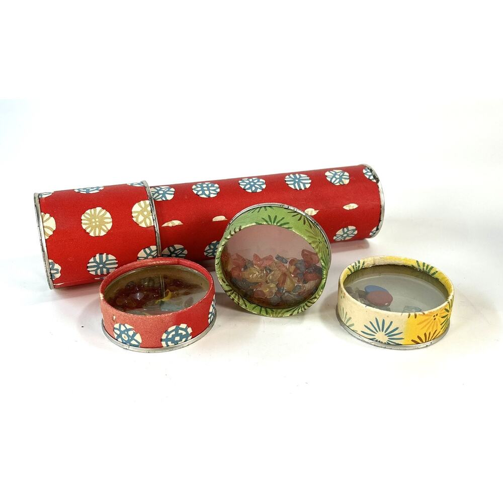 60s Vintage Japanese Keleidoscope 3 Lenses with Original Box Old Toy Collectible